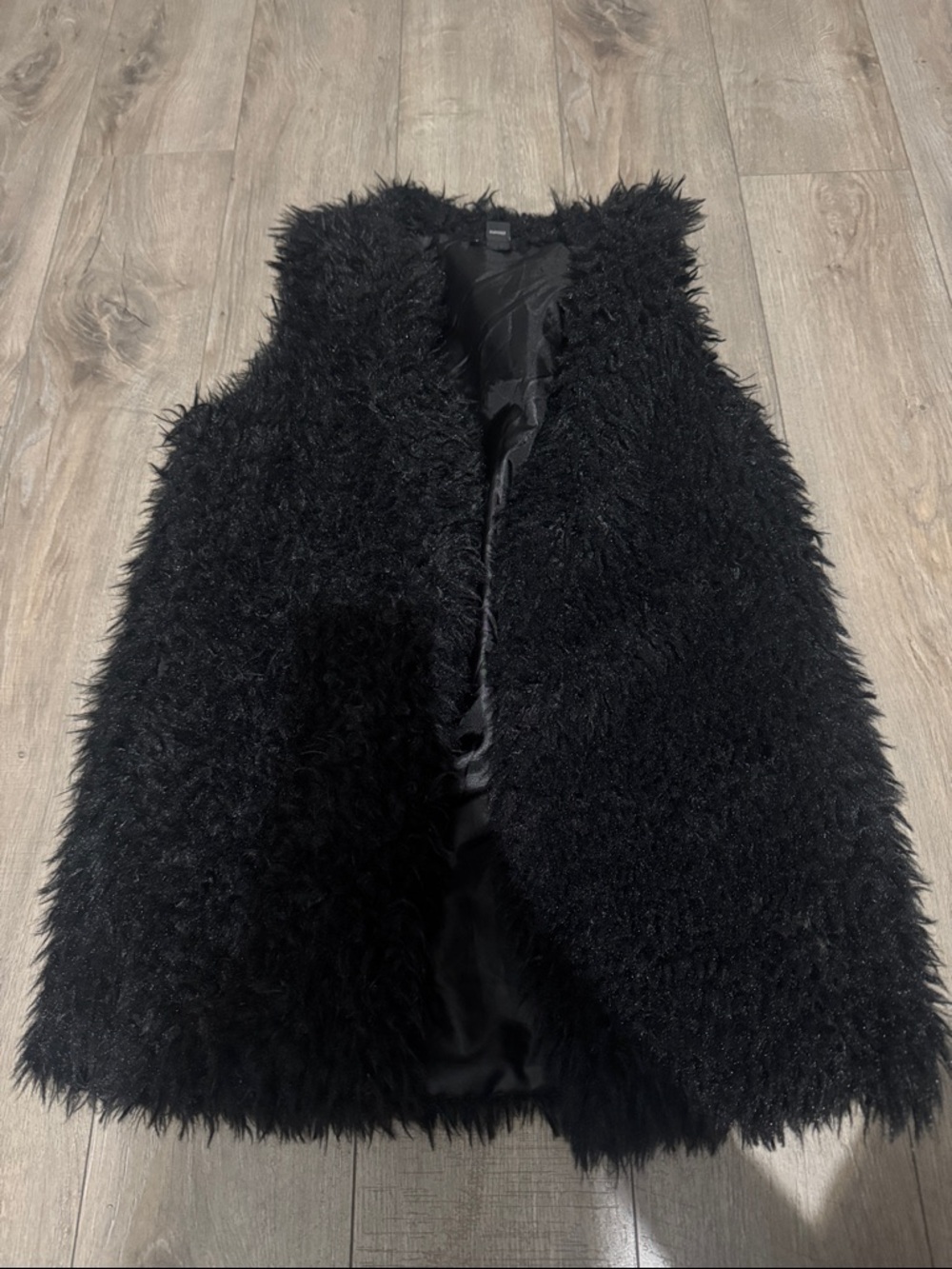 Black Faux Fur Vest